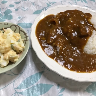 甲子園カレー&ポテトサラダ(*^^*)☆